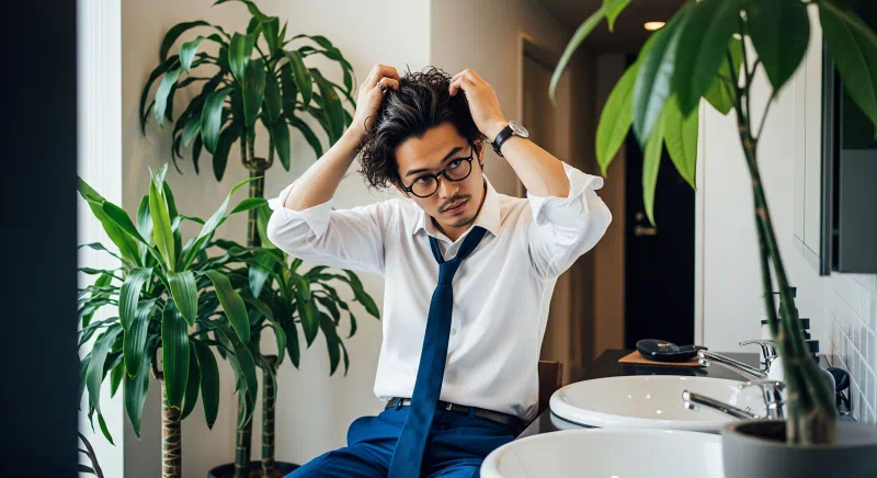 メンズパーマヘアのスタイリング:朝のコツ