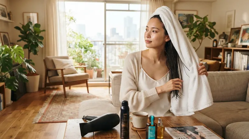 ヘアオイルをドライヤー前につけると髪は傷む?