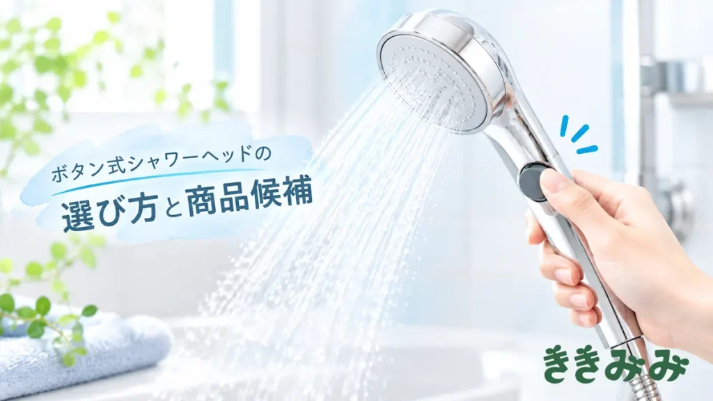 ボタン式シャワーヘッドは便利?選び方と購入前の注意点を解説